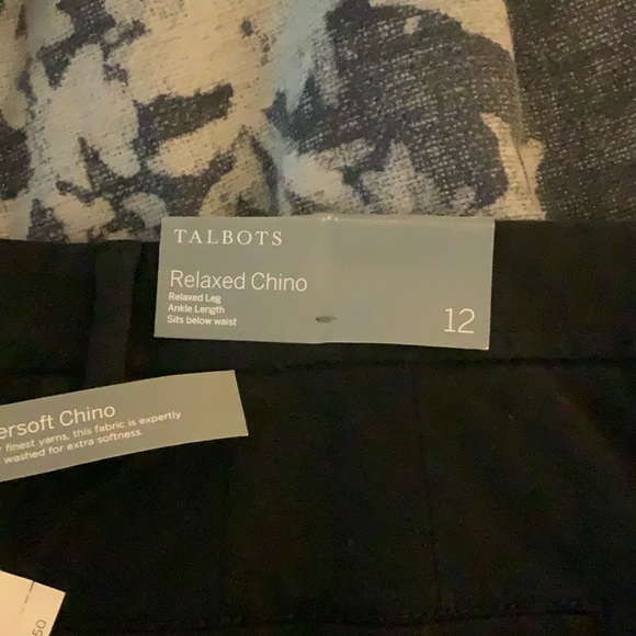 New with tags Talbots relaxed chinos  size 12 - Picture 2 of 4